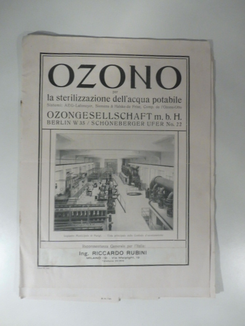 Ozono per la sterilizzazione dell'acqua potabile. Insieme di brochure e pieghevoli